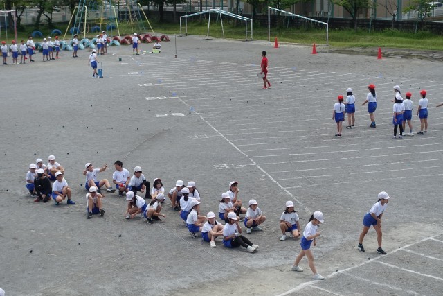 ボール投げと５０ｍ走