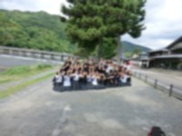 修学旅行初の集合写真